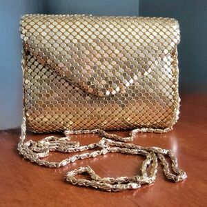 Y&S Original Mini Envelope Card Holder Convertible Clutch Shoulder Bag Silver